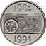 Australia 1 Dollar Decade of Dollars 1994 KM# 258a.1 1984 AUSTRALIA 1 DOLLAR 1994 coin reverse
