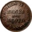 Australia 1 Penny 1857 KM# Tn85.1 Private Token issues PEACE & PLENTY coin reverse