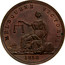 Australia 1 Penny Peace and plenty 1858 KM# Tn285.1 MELBOURNE VICTORIA coin reverse