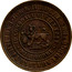 Australia 1 Penny 1859 KM# Tn206 Private Token issues G.& W.H. ROCKE ENGLISH FURNITURE IMPORTERS 18 LONSDALE STREET EAST MELBOURNE coin obverse