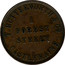Australia 1 Penny 1859 KM# Tn29 Private Token issues T. BUTTERWORTH & CO 1 FORREST STREET CASTLEMAINE coin reverse