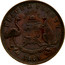 Australia 1 Penny 1861 KM# Tn262 Private Token issues PEACE & PLENTY coin reverse
