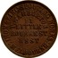 Australia 1 Penny 1862 KM# Tn260 Private Token issues IRON&ZINC SPOUTING WORKS : MELBOURNE : T.WARBURTON 11 LITTLE BOURKEST. WEST coin obverse