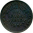 Australia 1 Penny 1862 KM# Tn200 Private Token issues OUTER: WHOLESALE & RETAIL BUTCHER INNER: R.B. RIDLER 187 BRIDGE ROAD RICHMOND coin obverse