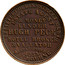 Australia 1 Penny 1862 KM# Tn190 Private Token issues 67 LITTLE COLLINS STREET EAST/ ESTATE AGENT/ & MONEY/ LENDER/ HUGH PECK/ HOTEL BROKER/ & VALUATOR/ ESTABLISHED/ 1853/ MELBOURNE coin obverse