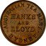 Australia 1 Penny Sydney Railway 1855 KM# Tn84 AUSTRALIAN TEA MART HANKS AND LLOYD SYDNEY coin obverse