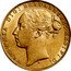 Australia 1 Sovereign Victoria St. George Sovereign 1873 S KM# 7 VICTORIA D G BRITANNIAR REG F D W W M coin obverse