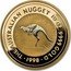 Australia 1000 Dollars The Australian Kangaroo 1998 KM# 183 THE AUSTRALIAN NUGGET 10 OZ. 9999 GOLD RED KANGAROO 1998 coin reverse