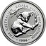 Australia 15 Dollars (The Australian Koala) KM# 284 THE AUSTRALIAN KOALA 1/10 OZ. 9995 PLATINUM 1996 coin reverse
