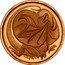 Australia 2 Cents Frilled-Neck Lizard 1966 Proof KM# 63 2 SD coin reverse