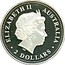 Australia 2 Dollars Australian Kookaburra 1999 Proof KM# 417.4 ELIZABETH II AUSTRALIA IRB 2 DOLLARS coin obverse