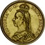 Australia 2 Pounds Victoria Queen. 50th Anniversary of Reign 1887 KM# 8 VICTORIA D:G: BRITT: REG: F:D: J.E.B. coin obverse