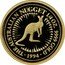 Australia 25 Dollars (Red Kangaroo) KM# 243 THE AUSTRALIAN NUGGET 1/4 OZ 9999 GOLD 1994 coin reverse