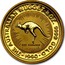Australia 25 Dollars The Australian Nugget 1990 KM# 119 THE AUSTRALIAN NUGGET 1/4 OZ. 9999 GOLD RED KANGAROO *YEAR* coin reverse