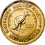 Australia 25 Dollars Whiptail Wallaby 1993 Proof KM# 235 THE AUSTRALIAN NUGGET 1/4 OZ. 9999 GOLD 1993 NAILTAILED WALLABY coin reverse