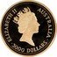 Australia 3000 Dollars Whiptail Wallaby 1993 Proof KM# 240 ELIZABETH II AUSTRALIA 3000 DOLLARS RDM coin obverse