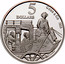 Australia 5 Dollars Colonial Australia - Cobb and Co 1995 KM# 304 COBB & CO 1853 COACH & RAIL TICKETS COBB & CO MAIL 5 DOLLARS WP coin reverse