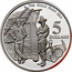 Australia 5 Dollars Colonial Australia - The Gold Rush Era 1995 KM# 303 THE GOLD RUSH ERA 5 DOLLARS WP coin reverse