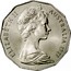 Australia 50 Cents Silver Jubilee 1977 KM# 70 ELIZABETH II AUSTRALIA 1977 coin obverse