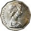 Australia 50 Cents XII Commonwealth Games in Brisbane 1982 Proof KM# 74 ELIZABETH II AUSTRALIA 1982 coin obverse
