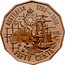 Australia Fifty Cents (Australian Bicentennial) KM# 99 AUSTRALIA 1788 - 1988 NEW HOLLAND W S E FIFTY CENTS coin reverse