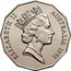 Australia Fifty Cents (Decimal Currency) KM# 139 ELIZABETH II AUSTRALIA 1991 RDM coin obverse
