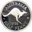 Australia Five Cents Masterpieces in Silver 1999 KM# 481 AUSTRALIA KG 1939 HALF PENNY coin reverse