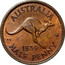 Australia Half Penny Kangaroo 1939 KM# 41 AUSTRALIA KG *YEAR* HALF PENNY coin reverse