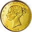 Australia Half Sovereign Victoria 1856 KM# 1 VICTORIA D:G: BRITANNIAR: REGINA F:D: *YEAR* coin obverse