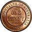 Australia One Penny George V 1911(L) Proof KM# 23 COMMONWEALTH OF AUSTRALIA ONE PENNY *YEAR* coin reverse