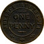 Australia One Penny Penny Token ND (1850) KM# Tn282.1 ADVANCE AUSTRALIA ONE PENNY coin obverse