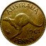 Australia Penny Kangaroo 1961 (p) KM# 56 AUSTRALIA KG 1958 PENNY coin reverse