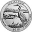 USA Quarter Dollar Washington Quarter - Bombay Hook National Wildlife Refuge 2015 KM# 633 BOMBAY HOOK DELAWARE 2015 E PLURIBUS UNUM coin reverse