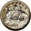 Australia Sixpence Coat of Arms 1954 Proof KM# 52 SIXPENCE ADVANCE AUSTRALIA 1954 coin reverse