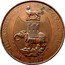 UK 1/2 Penny Warwickshire Coventry Cross 1797  THE ARMS OF COVENTRY P KEMPSON FECIT. 17 97 coin reverse