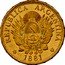 Argentina 1 Argentino 5 Pesos Liberty 1881 KM# 31 REPUBLICA ARGENTINA 1887 coin obverse