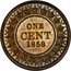 Canada One Cent Victoria Specimen Pattern 1858  ONE CENT 1858 coin reverse