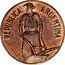Argentina 1 Centavo A Sower Pattern 1935  KM# Pn43 REPUBLICA ARGENTINA coin obverse