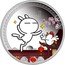 Tuvalu 1 Dollar Dancing Tuzki 2017  Proof 雞 coin reverse