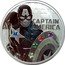 Tuvalu 1 Dollar Captain America Crystal insert 2019 ©MARVEL CAPTAIN AMERICA MARVEL coin reverse