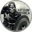 Tuvalu 1 Dollar Captain America 2019  BU ©MARVEL CAPTAIN AMERICA MARVEL coin reverse