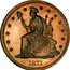 USA Dollar Commercial Pattern 1871  Pattern LIBERTY 1871 coin obverse