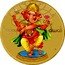 Tuvalu 1 Dollar (Diwali Holiday) HAPPY DIWALI JM P coin reverse