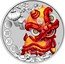 Tuvalu 1 Dollar (Elizabeth II Chinese New Year) 恭 喜 发 财 NM P coin reverse