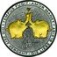 Tuvalu 1 Dollar Kissing Ottifants Gilded 2020  BU TEMPUS FUGIT AMOR MANET DIE ZEIT VERGEHT DIE LIEBE BLEIBT coin reverse