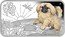 Tuvalu 1 Dollar Pekingese 2018 P Proof P JM 1 OZ 9999 SILVER 狗 coin reverse
