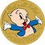 Tuvalu 1 Dollar Porky Pig Looney Tunes 2019 P PNC TM & © WBEI (S18) THAT'S ALL FOLKS! P PORKY PIG coin reverse