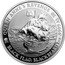Tuvalu 1 Dollar (Queen Anne's Revenge Blackbeard) QUEEN ANNES REVENGE P BLACK FLAG BLACKBEARD 1OZ 9999 AG coin reverse