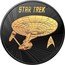 Tuvalu 1 Dollar U.S.S. Enterprise Black 2016 Proof STAR TREK TM NCC 1701 P TM & © 2016 CBS. ARR. 50 coin reverse