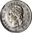 Argentina 1 Peso Liberty Pattern 1880  KM# Pn20 LIBERTAD UN PESO 9 DOS FINO OUDINE coin reverse